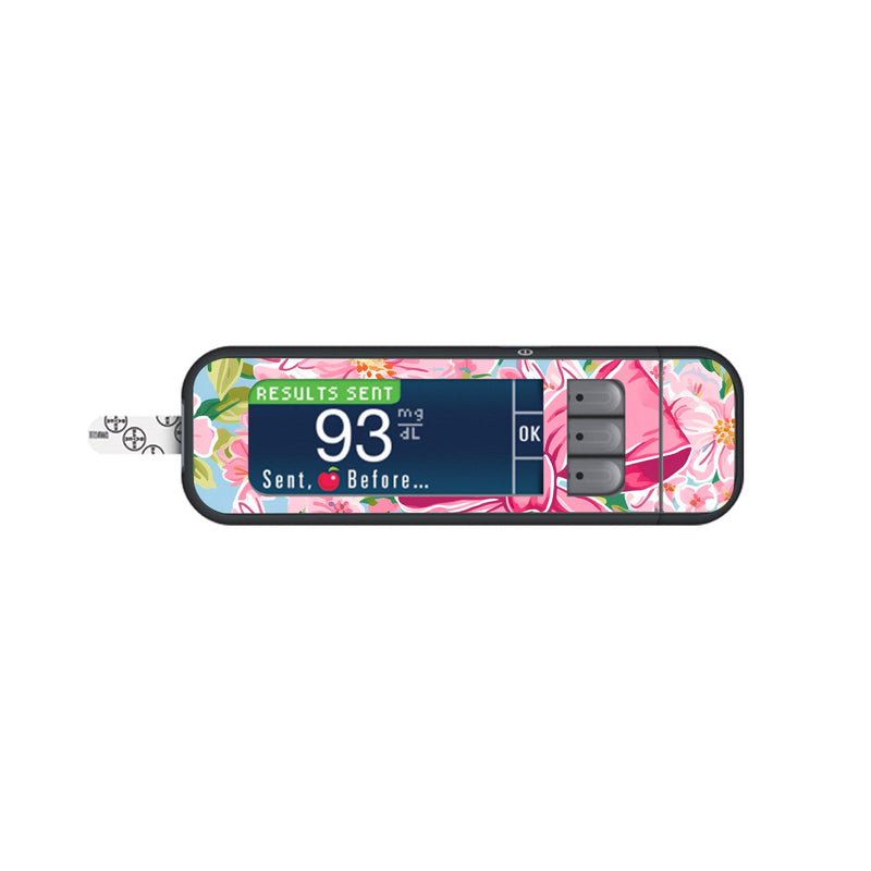 Peelz Blossom Bows Sticker for Bayer Contour Next Glucometer Peelz/Stickers
