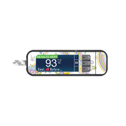 Peelz Rainbow Blooms Sticker for Bayer Contour Next Glucometer Peelz/Stickers