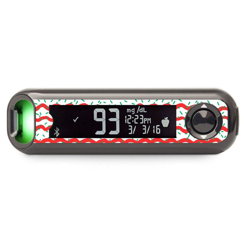 Peelz Christmas Icing Bayer Contour© Next One Glucometer Sticker - Pump Peelz Peelz/Stickers