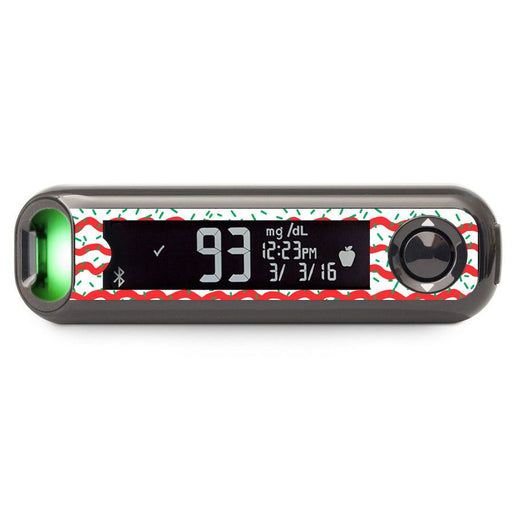 Peelz Christmas Icing Bayer Contour© Next One Glucometer Sticker - Pump Peelz Peelz/Stickers