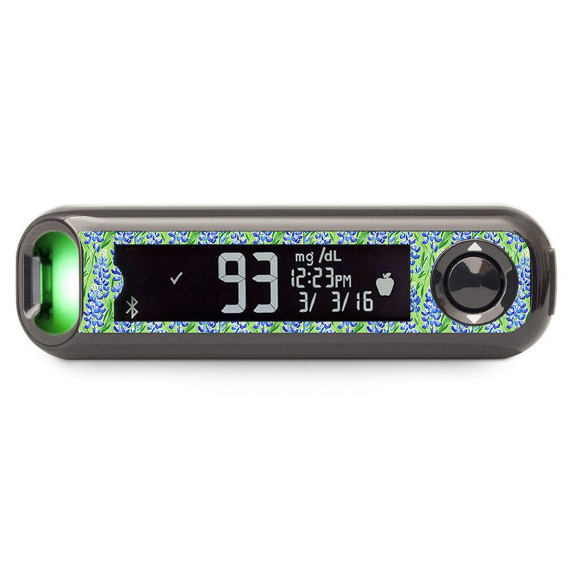 Peelz Blue Blooms Bayer Contour© Next One Glucometer Peelz/Stickers