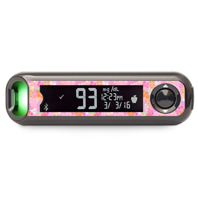 Peelz Pink Petals Bayer Contour© Next One Glucometer Sticker - Pump Peelz Peelz/Stickers