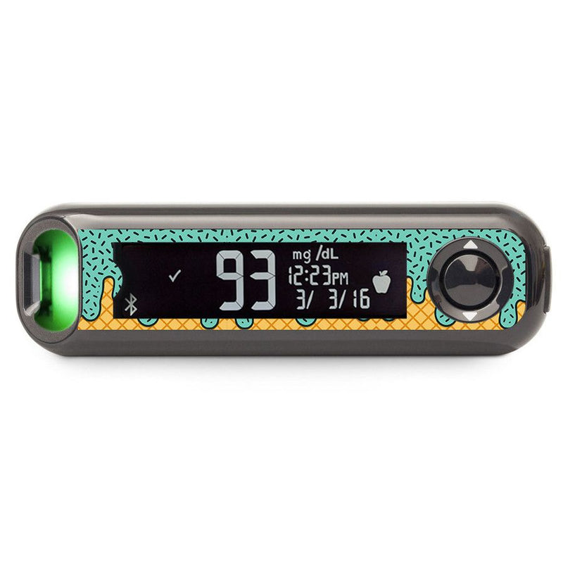 Peelz Ice Cream Social Bayer Contour© Next One Glucometer Sticker - Pump Peelz Peelz/Stickers