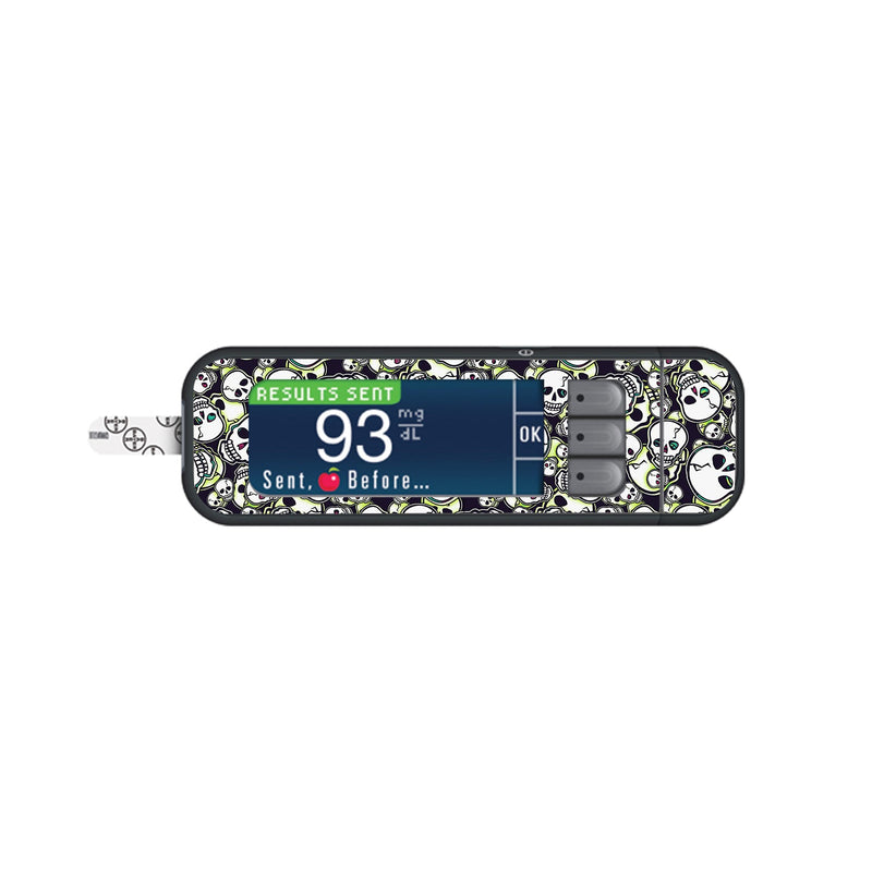 Peelz Bone Glow Bayer Contour Next Glucometer Sticker - Pump Peelz Peelz/Stickers