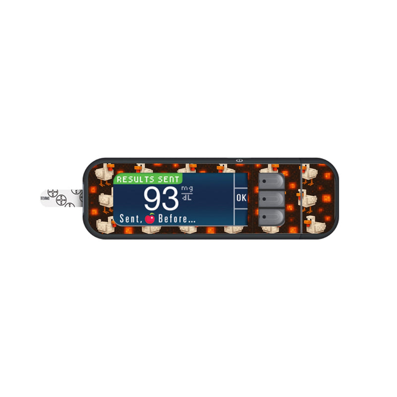 Peelz Inferno Chicken Bayer Contour Next Glucometer Sticker - Pump Peelz Peelz/Stickers