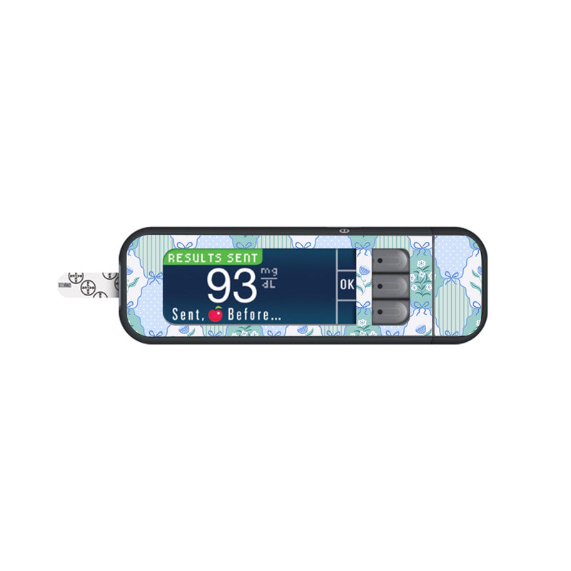 Peelz Cottage Bows Bayer Contour Next Glucometer Sticker - Pump Peelz Peelz/Stickers