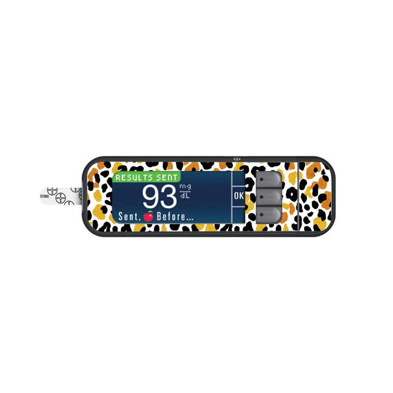 Peelz Golden Leopard Bayer Contour Next Glucometer Sticker - Pump Peelz Peelz/Stickers
