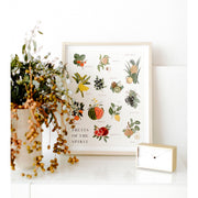 Be A Heart Fruits of the Spirit Art Print - 16x20 Posters, Prints, & Visual Artwork White Smoke