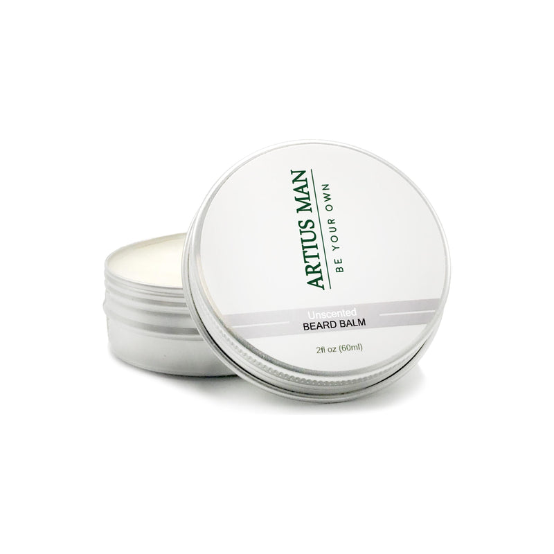 Artius Man Unscented Beard Balm – Medium Hold, Zero Scent Beard Styling Balm (2 oz) Beard Balm
