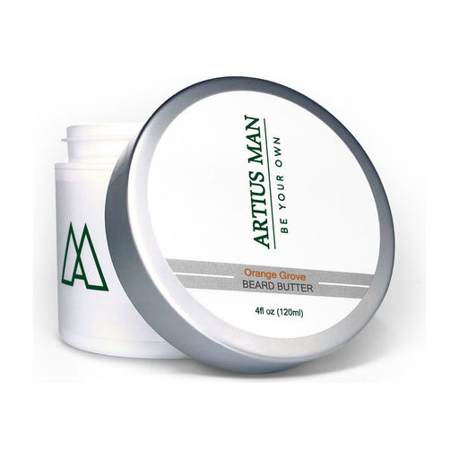 Artius Man Orange Grove Beard Butter – Fresh Citrus and Woodsy Beard Conditioner (4 oz)