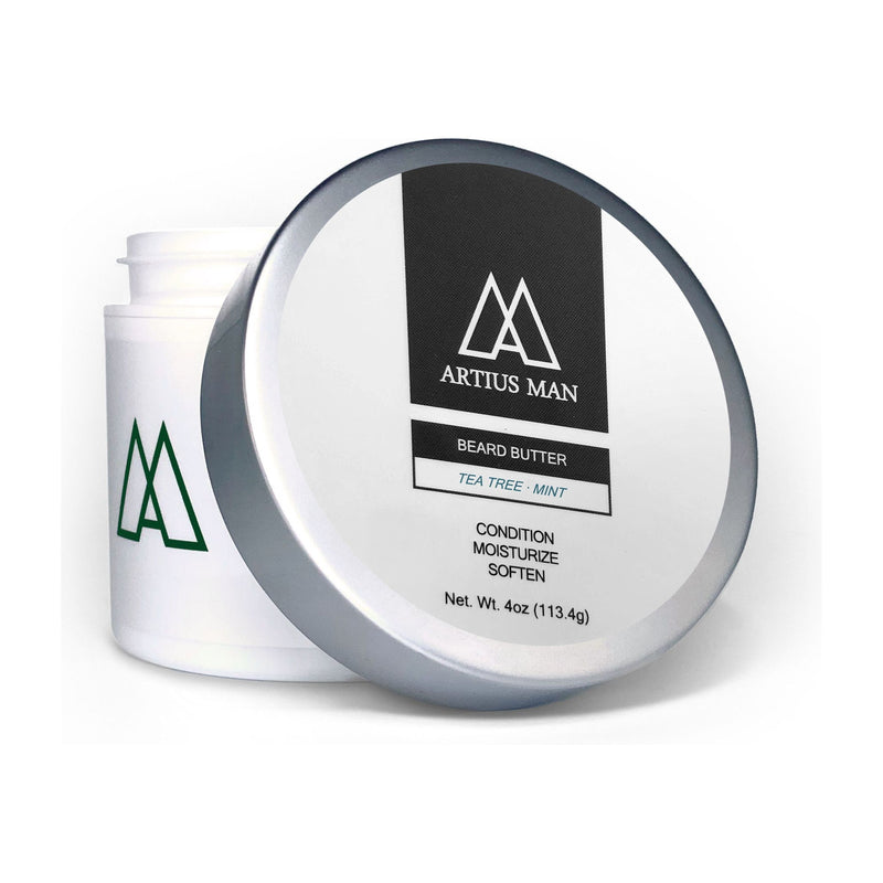 Artius Man Tea Tree Mint Beard Butter – Fresh and Energizing Beard Conditioner (4 oz)