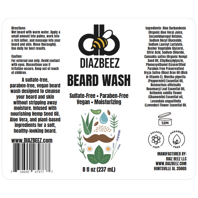 Diaz Beez Beard Soothing Wash