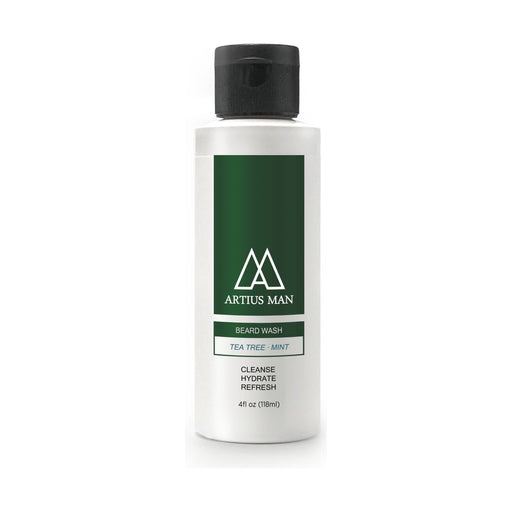 Artius Man Tea Tree Mint Beard Wash – Refreshing Cooling Beard Cleanser (4 oz) Beard Wash