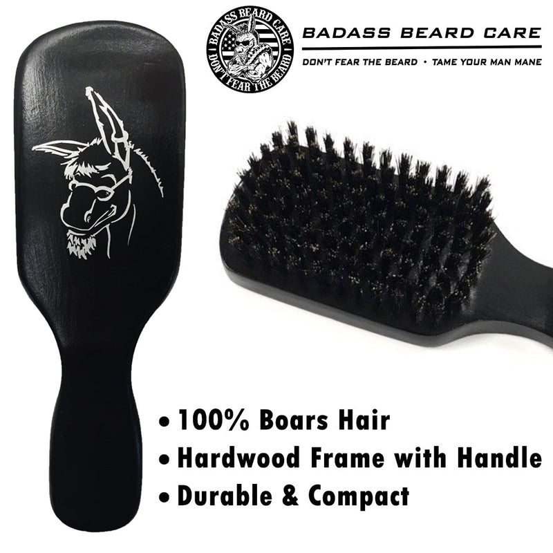 Badass Beard Care Boars Hair Beard Brush with Handle BRUSH