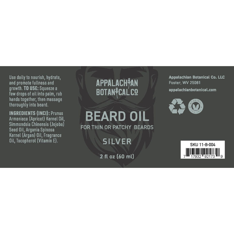 Appalachian Botanical Co. Beard Oil | Silver Beard oil