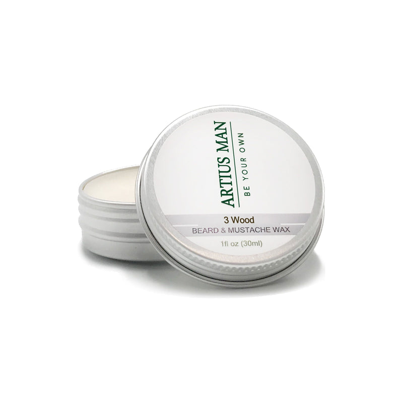 Artius Man 3 Wood Beard Wax Beard & Mustache Wax