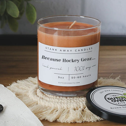 Dirty Dangles Hockey Because Hockey Gear - Natural Soy Wax Candle Soy Wax Candles