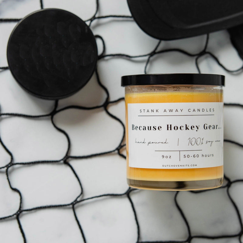 Dirty Dangles Hockey Because Hockey Gear - Natural Soy Wax Candle Soy Wax Candles