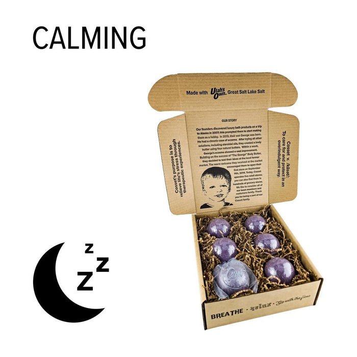 Cosset Bath And Body - Bedtime Therapy Bomb 6-Pack (Restful Bath Bombs)
