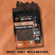 Elijah's Xtreme Beer Maple BBQ Beef Jerky - 6 bags (1lb) Beef Jerky