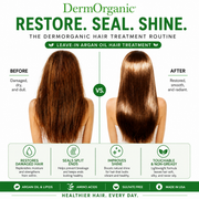 DermOrganic Official Shop Hair Repair Treatment Kit - Salon Size White Smoke