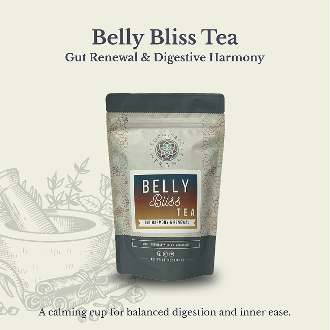 Euphoric Herbals Belly Bliss Gut Renewal Tea Herbal Tea