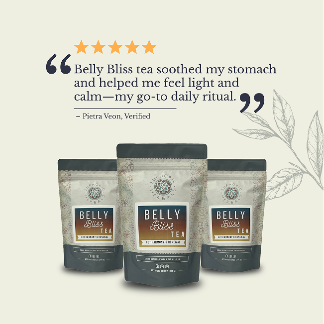 Euphoric Herbals Belly Bliss Gut Renewal Tea Herbal Tea
