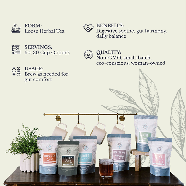 Euphoric Herbals Belly Bliss Gut Renewal Tea Herbal Tea
