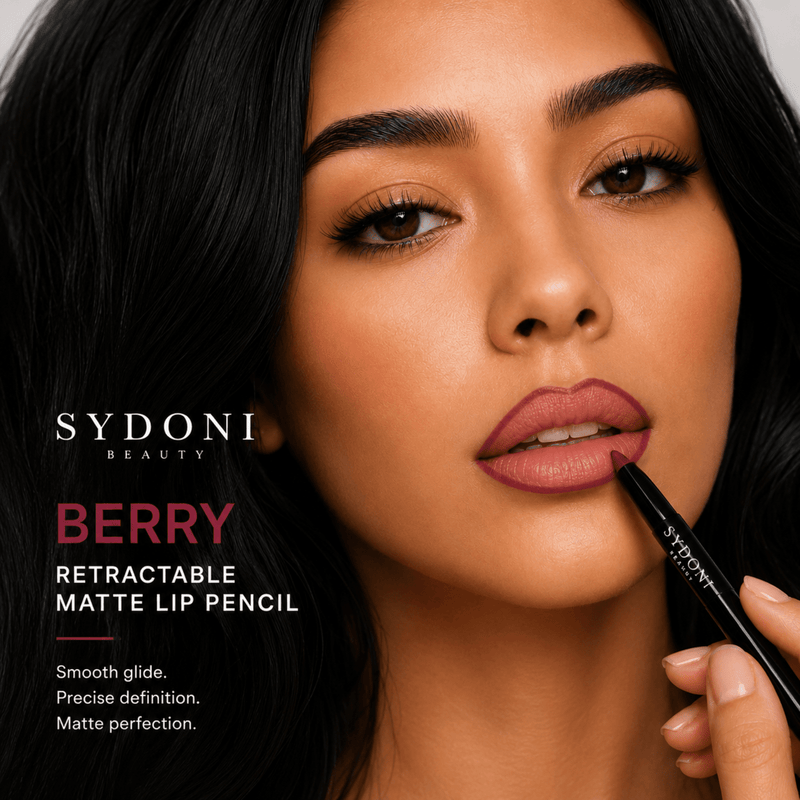 Sydoni Skincare and Beauty SYDONI RETRACTABLE MATTE LIP PENCIL with SHEA BUTTER 9 Rich, Smudge‑Resistant Shades Lip Liner