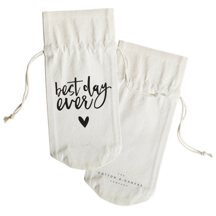 Best Day Ever Canvas Wine Bag