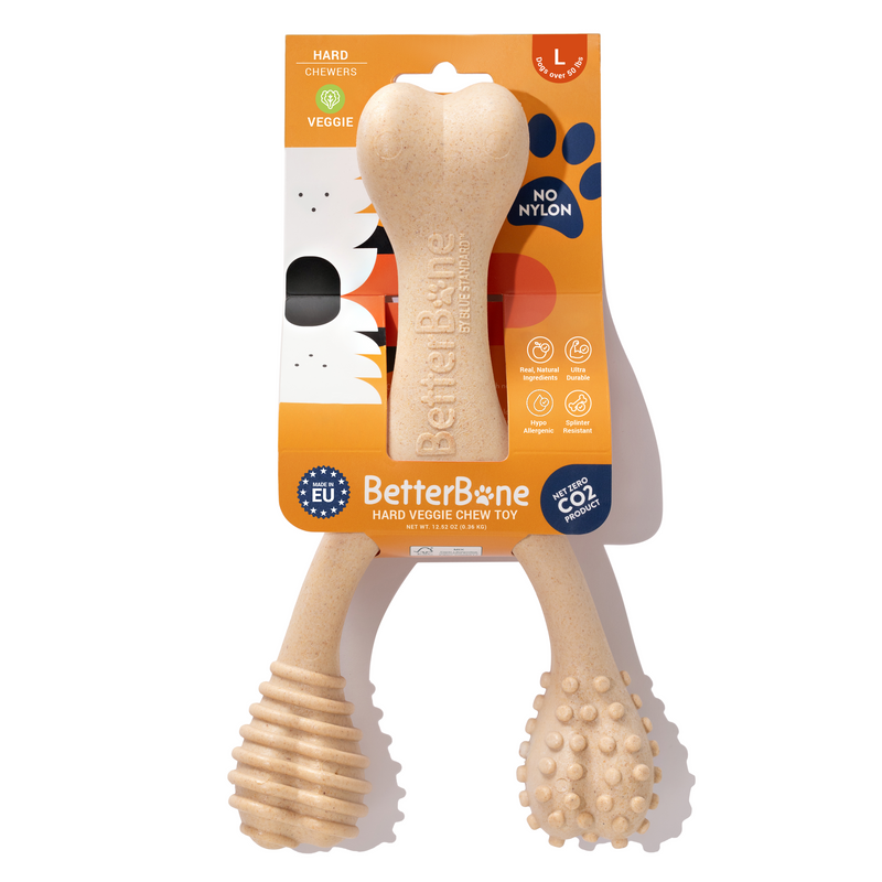 BetterBone All Natural Eco-Friendly Dog Chews & Bones BetterBone Large Chew Toy Dog Toys White Smoke Large / Hard / Veggie