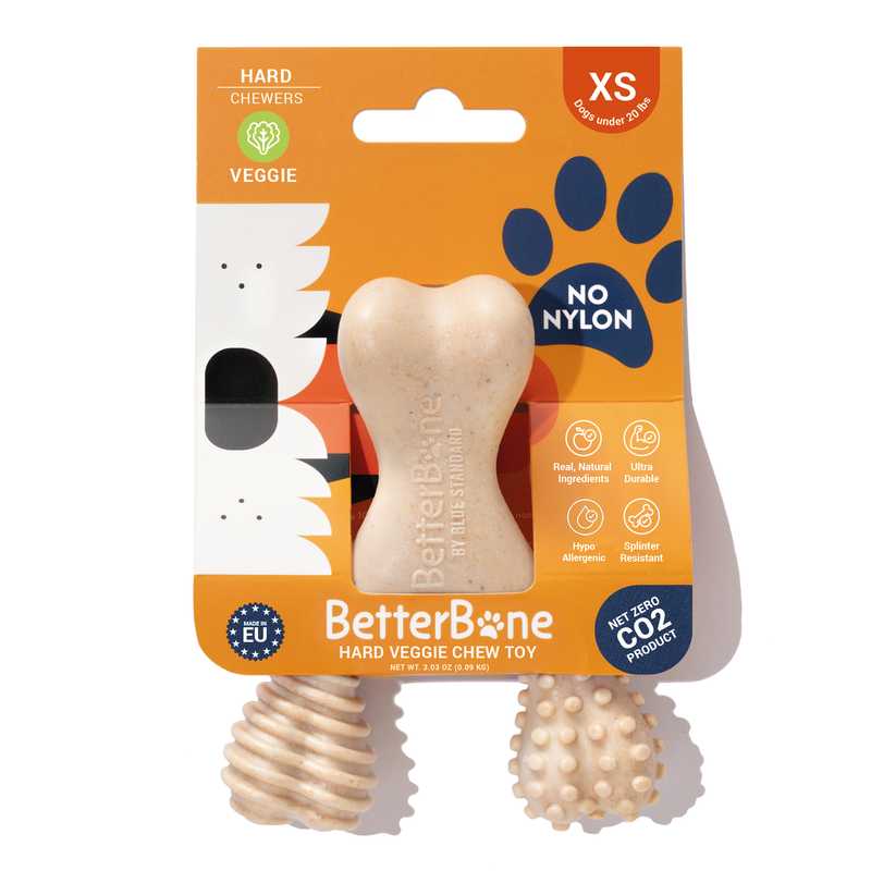 BetterBone All Natural Eco-Friendly Dog Chews & Bones BetterBone Mini Chew Toy Dog Toys White Smoke Mini / Hard / Veggie