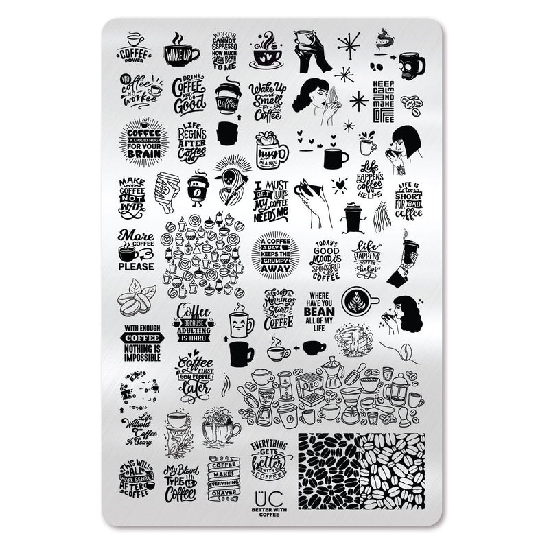UberChic Beauty Better With Coffee Stamping Plate