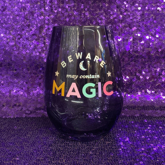 The Bullish Store - Beware Of Magic Stemless Wine Glass In Black | 20 Oz