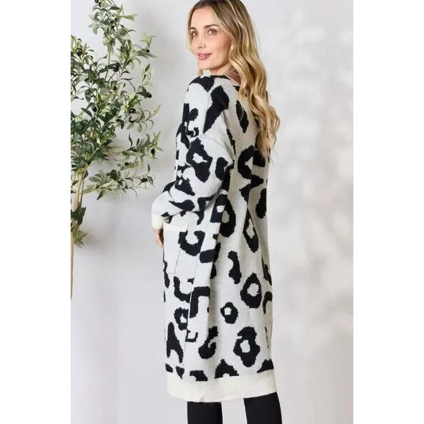 BiBi Leopard Open Front Cardigan