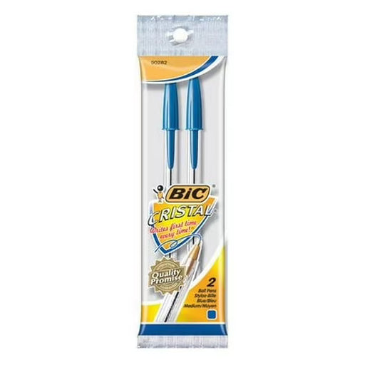 BIC BIC Cristal Smooth Up Blue Ballpoint Pens - 24 Count (12 Packs of 2) Pens