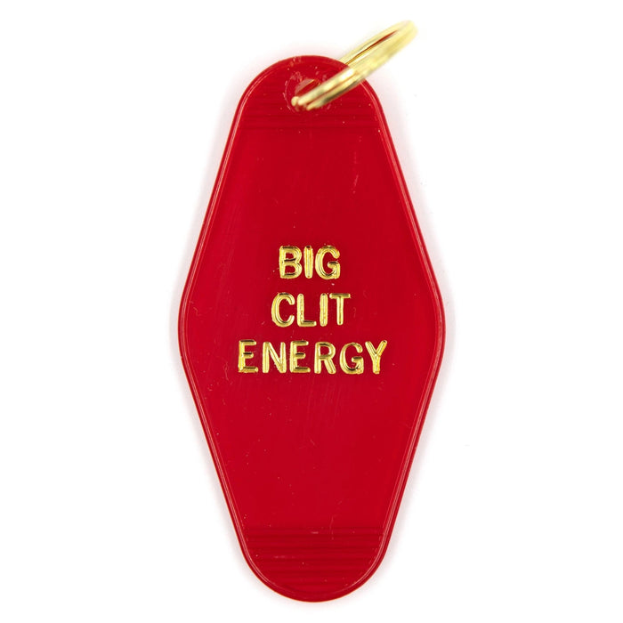 The Bullish Store - Big Clit Energy Motel Style Keychain In Red And Gold