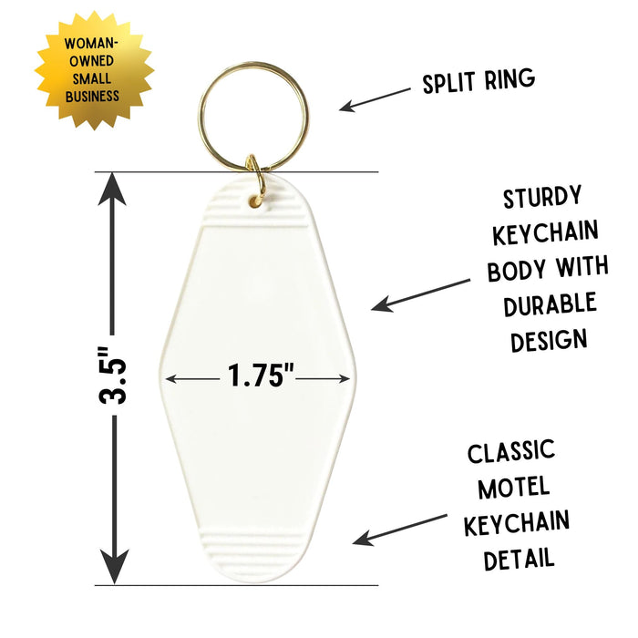 The Bullish Store - Big Clit Energy Motel Style Keychain In Red And Gold