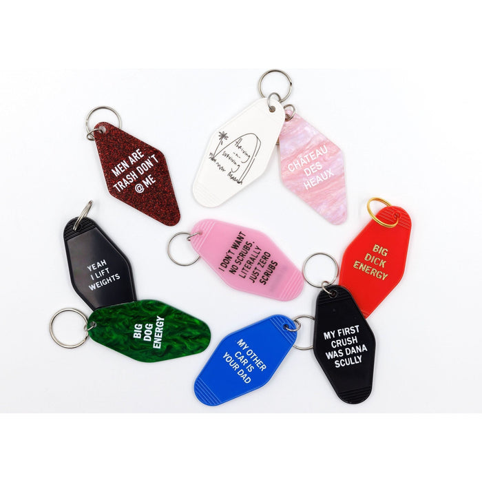 The Bullish Store - Big Dick Energy Motel Style Keychain In Red