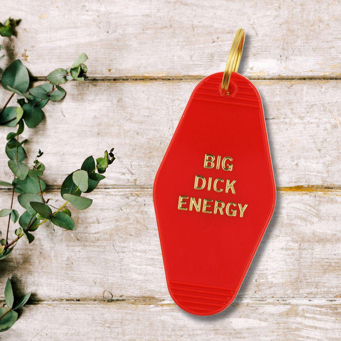 The Bullish Store - Big Dick Energy Motel Style Keychain In Red