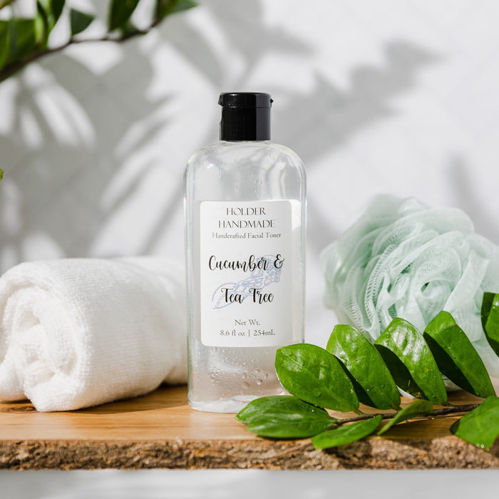 Cucumber and Tea Tree Natural Facial Toner 2 ounce - 4 ounce - 8 ounce