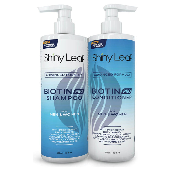 Shiny Leaf - Biotin Pro Shampoo And Conditioner Set Anti Hair Loss With Dht Blockers