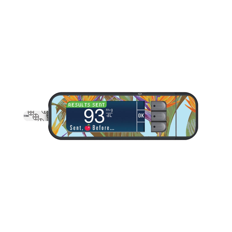 Peelz Birds of Paradise Sticker for Bayer Contour Next Glucometer Peelz/Stickers