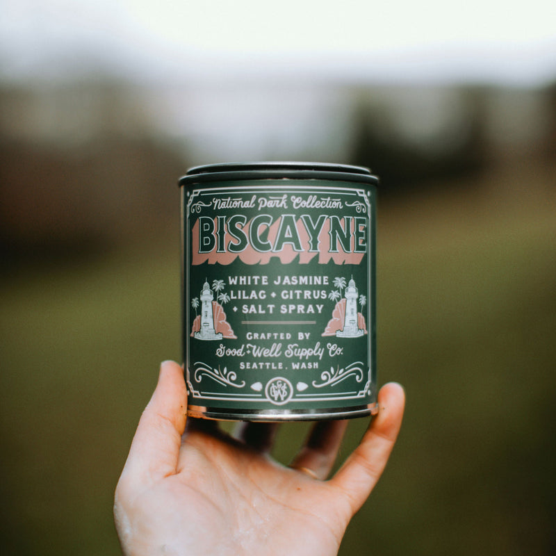 Good & Well Supply Co Biscayne National Park Candle Candles Dark Slate Gray Half Pint / 8oz / Cotton Wick,Pint / 14oz / Cotton Wick