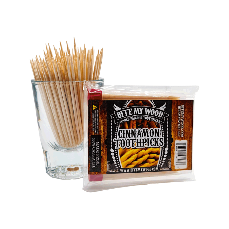 BiteMyWood BiteMyWood 5 Pack qty Flavored Birchwood Toothpicks Ultimate Extreme Hot Cinnamon 60 Picks Total Count Super Infused Flavor Toothpick Beauty & Personal Care - Nasal & Oral Care - Dental Floss & Picks