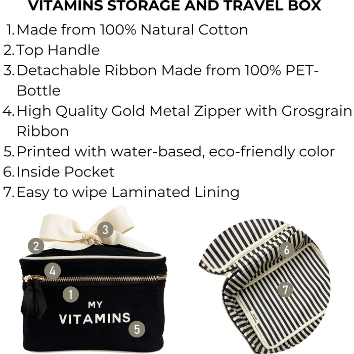 Bag-All - Vitamins Storage And Travel Box, Black