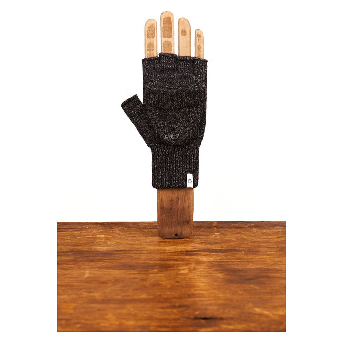 Black Melange Convertible Fingerless 'Glomitt'