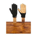 Black Melange with Natural Deerskin Full Glove