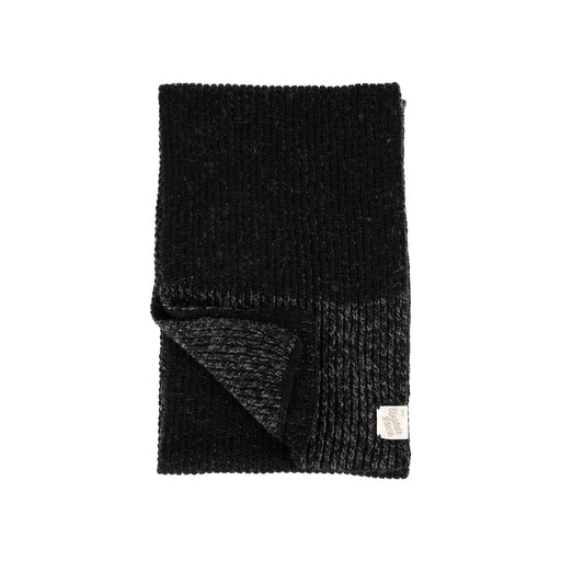 Black Melange Ragg Wool Scarf