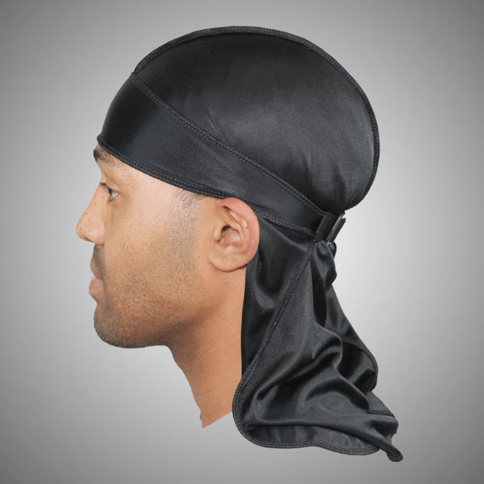 Premium Black Silky Durag